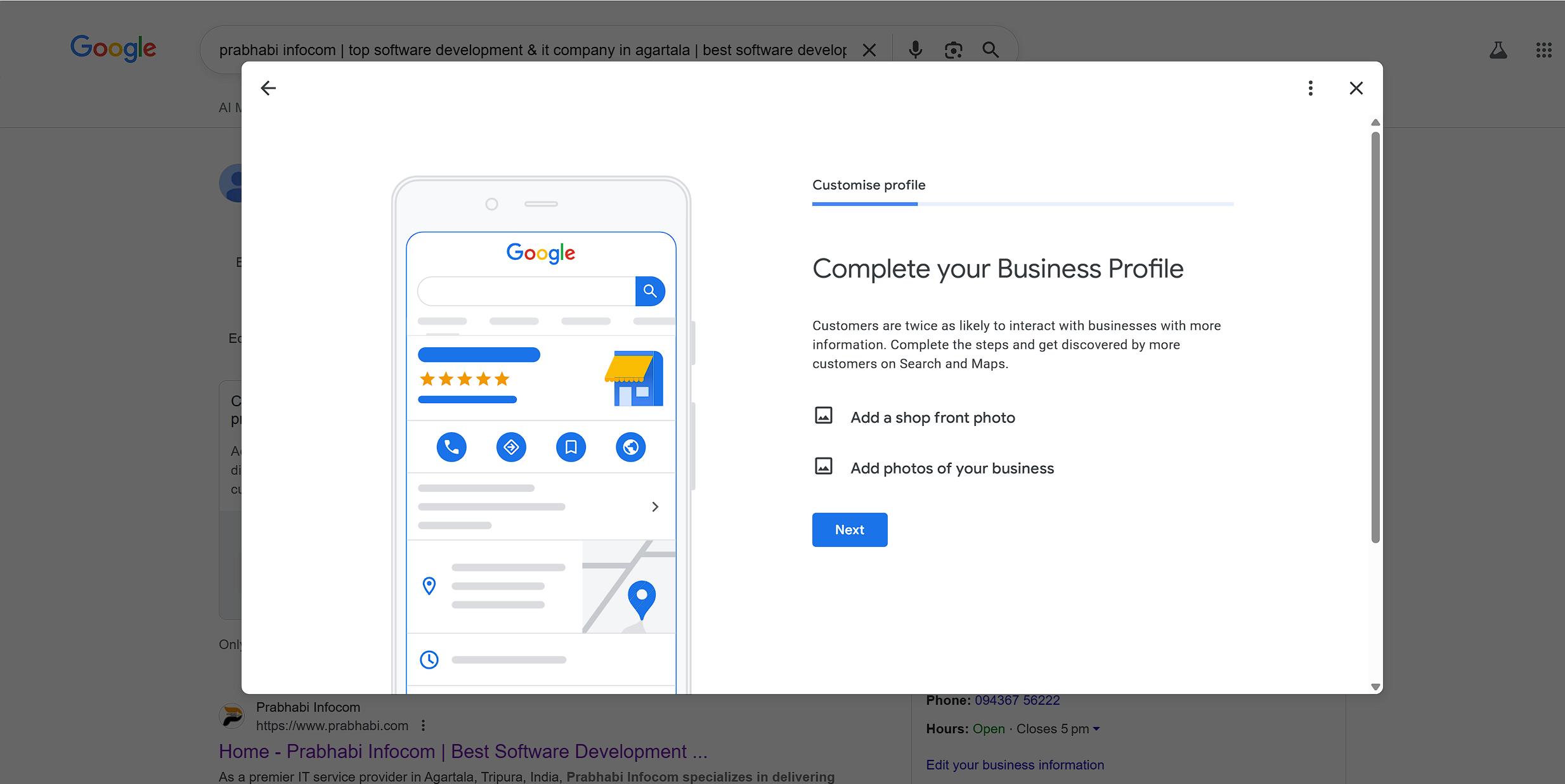 Small business owner in Agartala performing Google My Business optimization on a laptop.