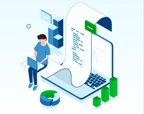 A pharmacist in Agartala uses PIPharma, a custom pharmaceutical software solution, to improve efficiency.